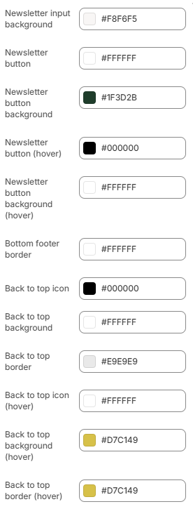 footer colors second part 